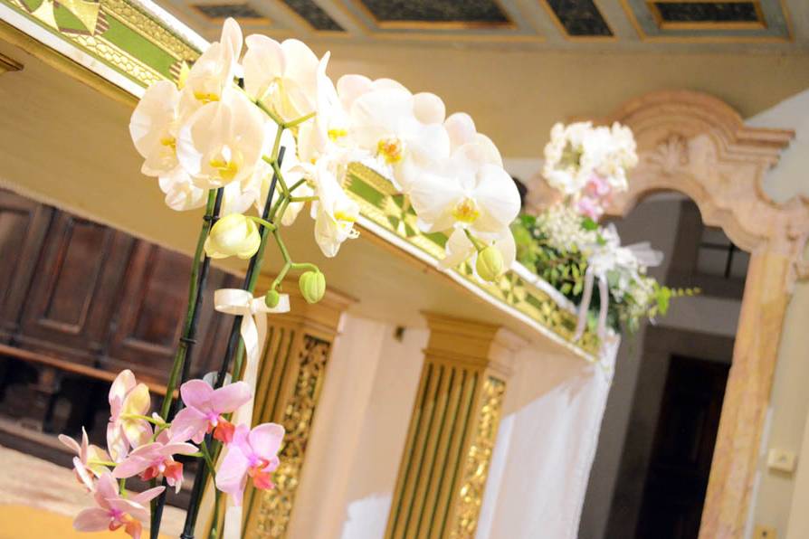 Matrimonio con orchidee