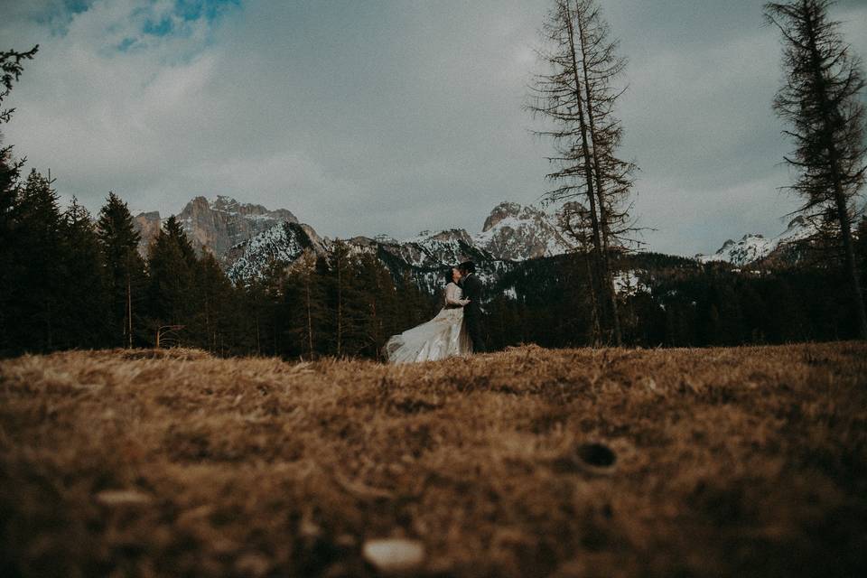 Matrimonio sulla neve Corvara