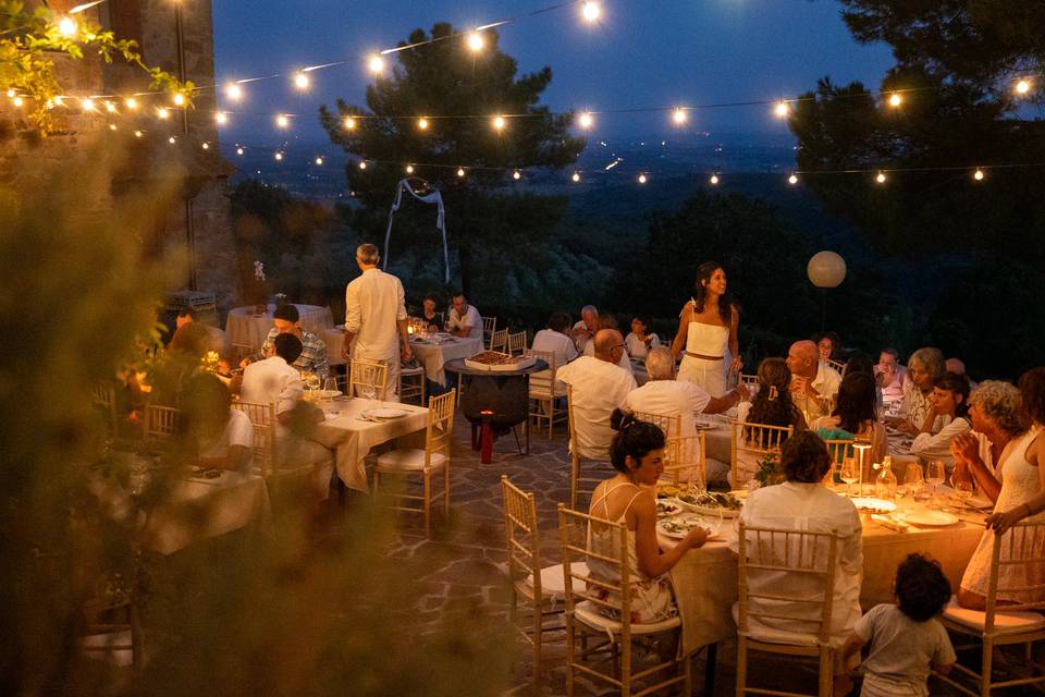 Guests at dinner