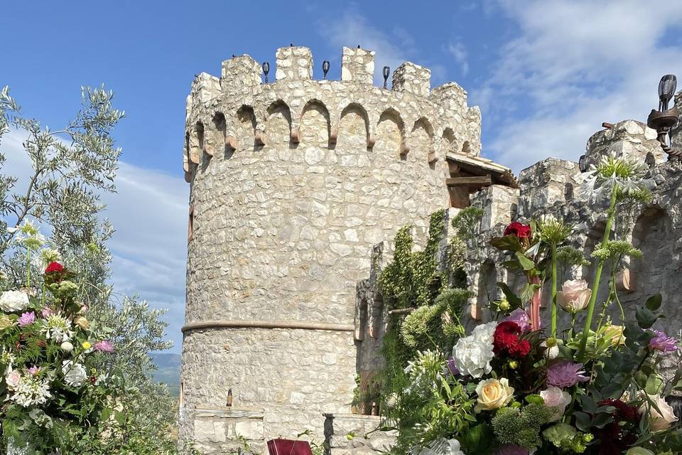 Auto d'epoca al castello