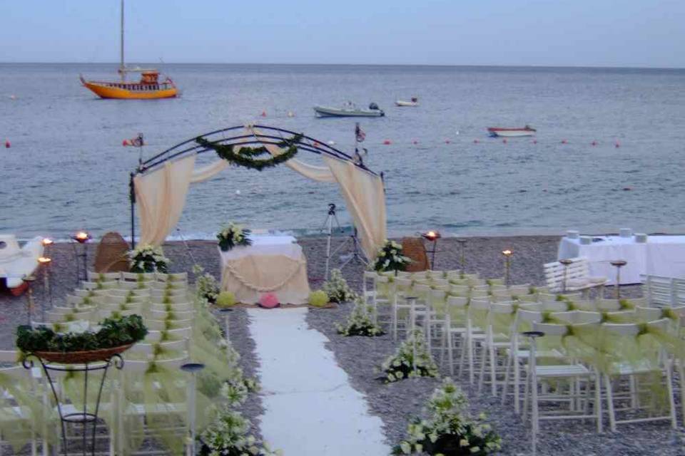 Matrimonio in spiaggia: visione serale