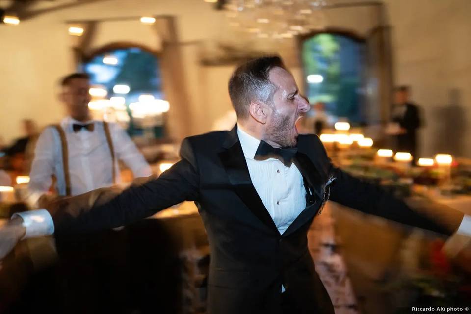 Dancing groom!