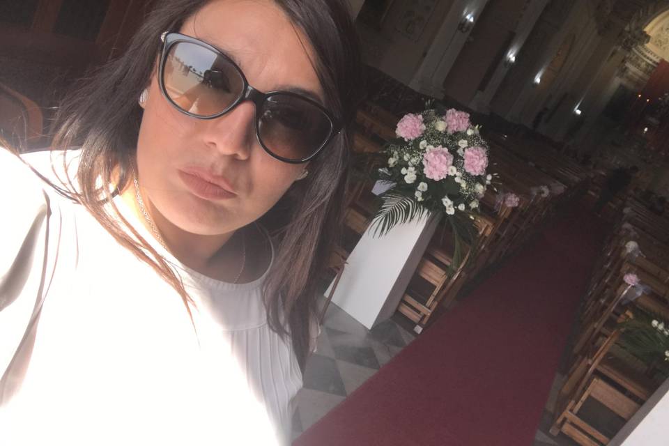 Selfie aspettando gli sposi