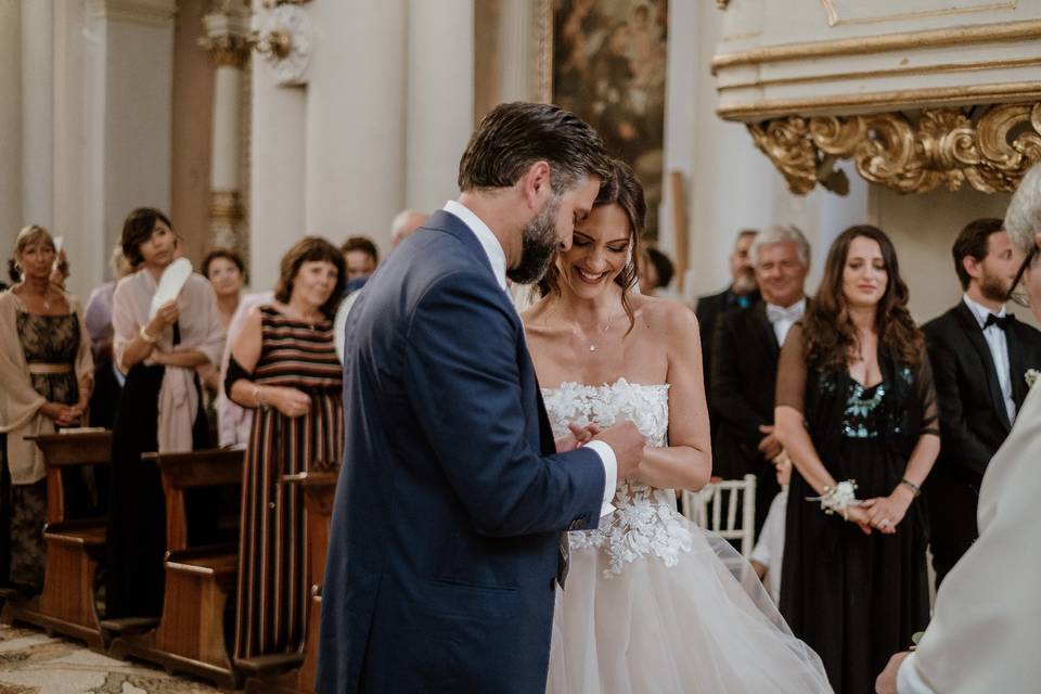 Prima dell'ingresso in chiesa