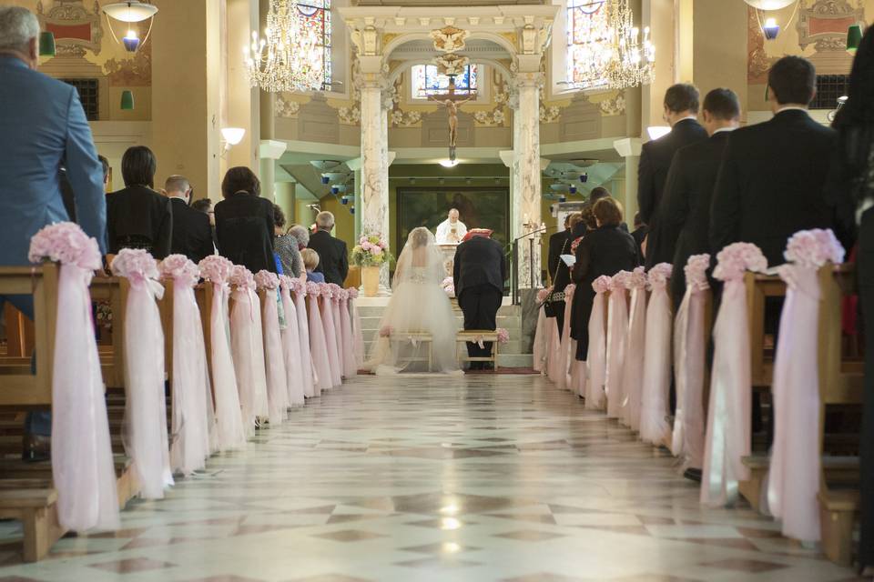 Allestimento della chiesa