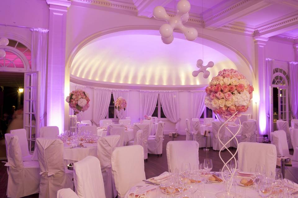 Allestimento rosa romantico