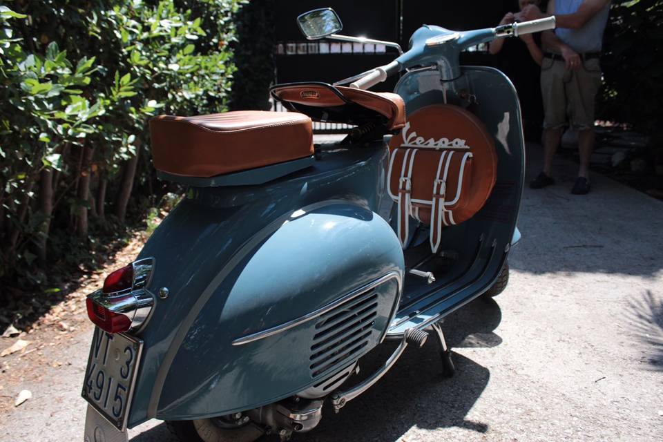 Shooting con vespa d'epoca