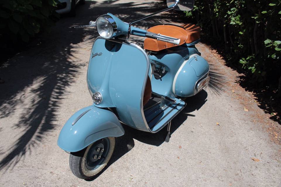 Shooting con vespa d'epoca