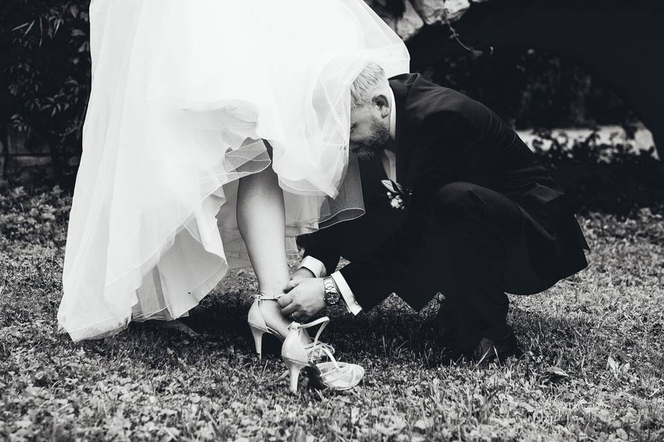 Emozioni allegre degli sposi