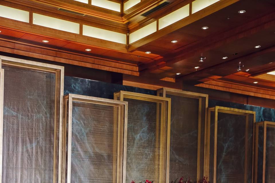 Sala per matrimoni con decoraz