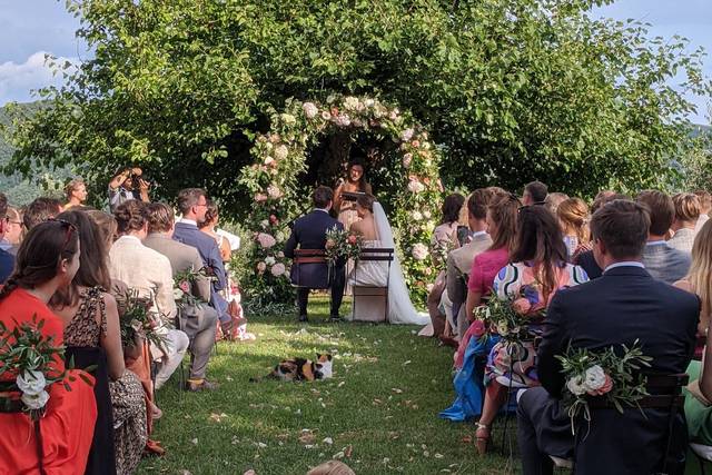 Wedding ceremony in the garden