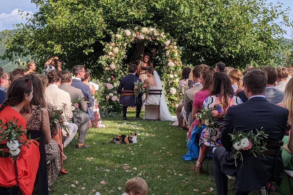 Wedding ceremony in the garden