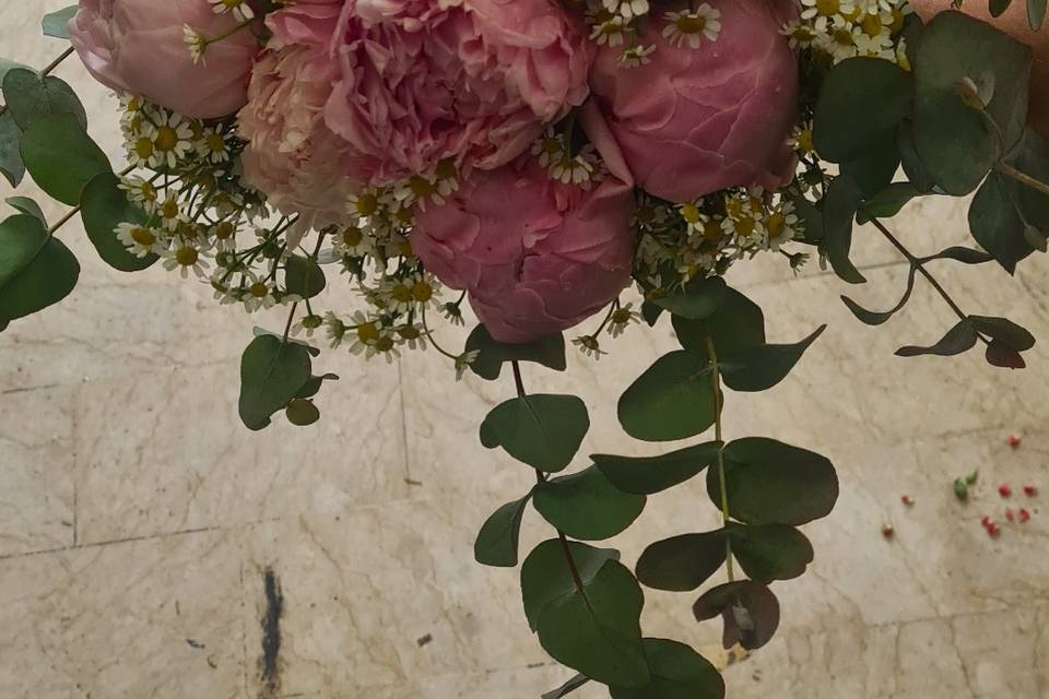 Bouquet peonie rosa