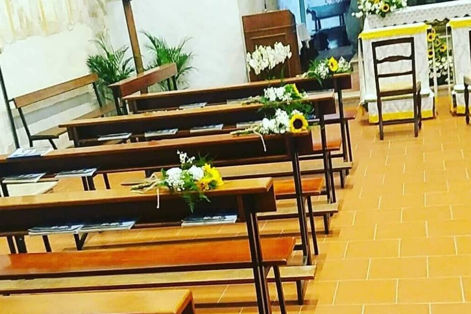 Santuario con girasoli