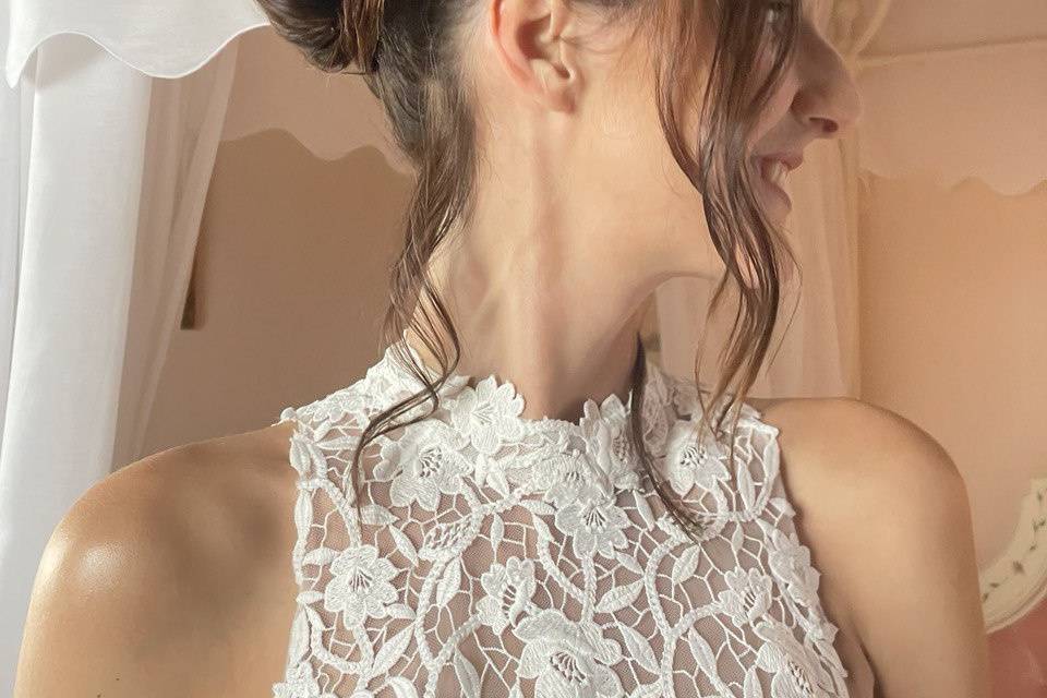 Flora Bonifazi chignon wedding