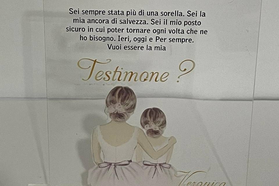 Proposta per testimone in plex