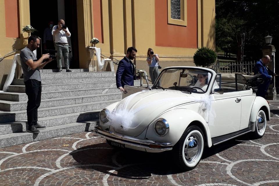 Maggiolino bianco cabrio