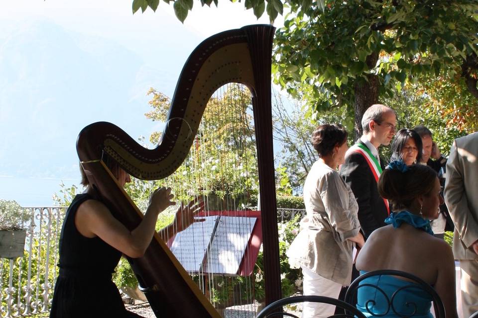 Wedding with harp