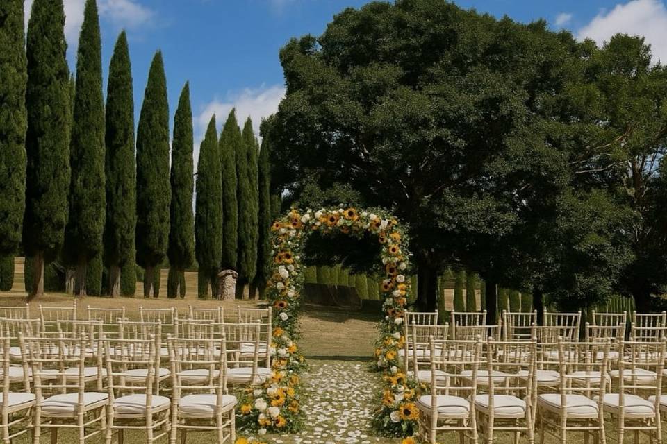 giardino allestito