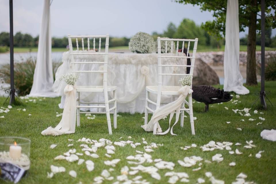 Allestimento velo di sposa