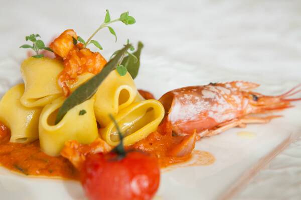 Mezzi paccheri ai crostacei
