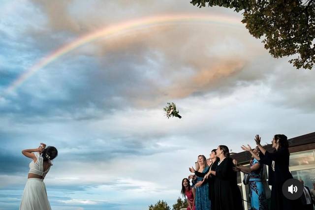 Lancio bouquet arcobaleno