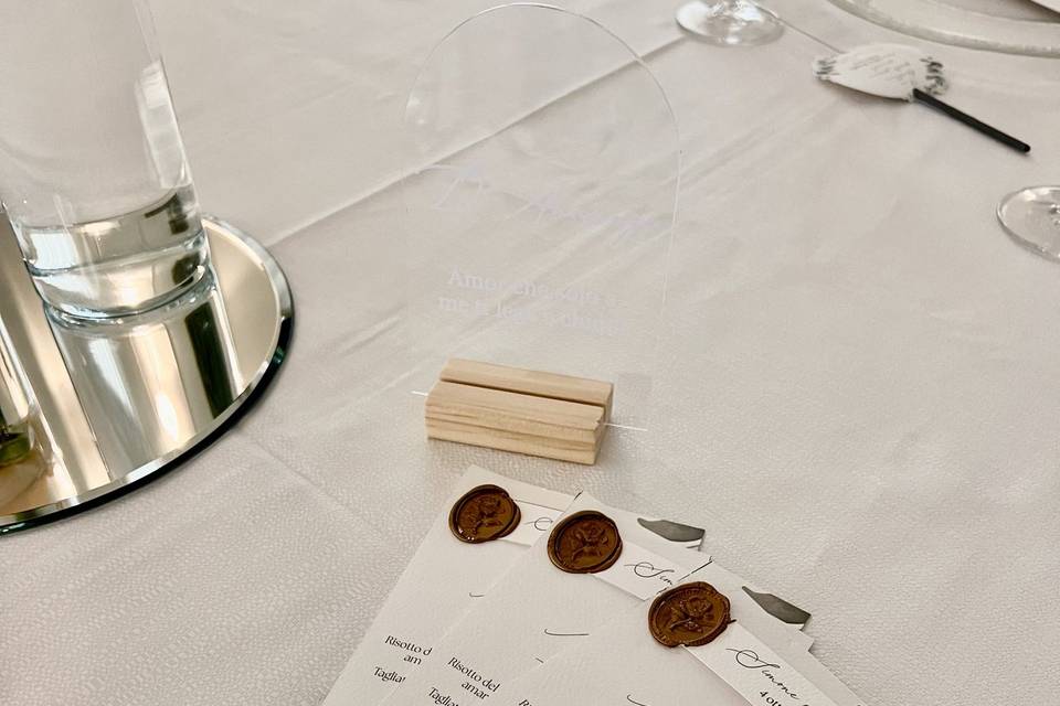 Menù segnaposto