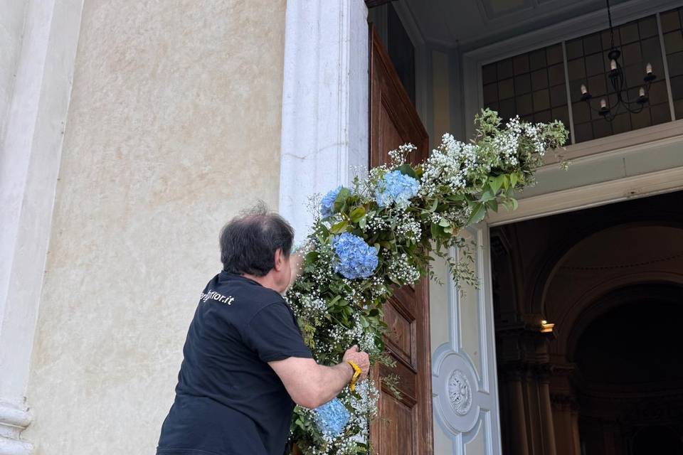 Allestimento del mezzo arco