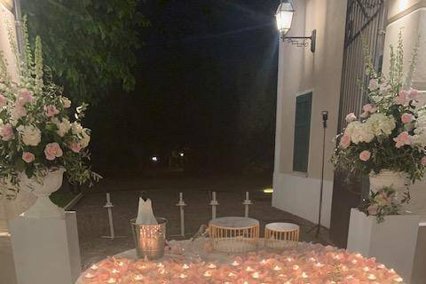 Ambientazione tavolo torta