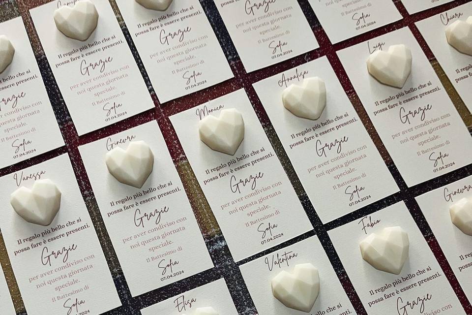 Segnaposto cuore profumato