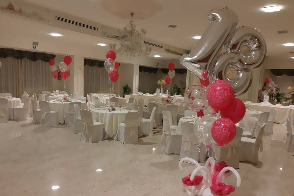 Allestimento con palloncini