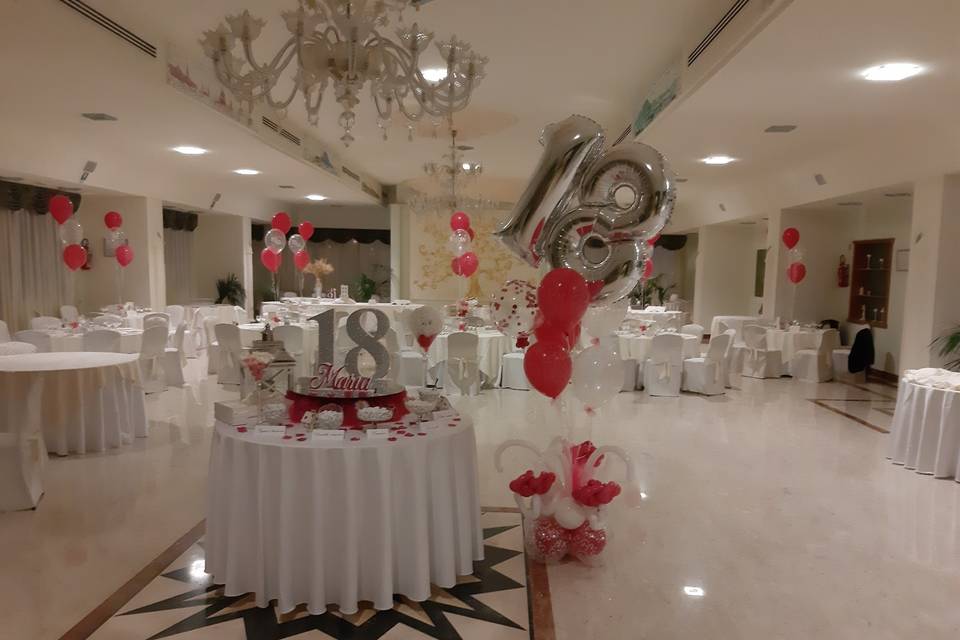 Allestimento con palloncini