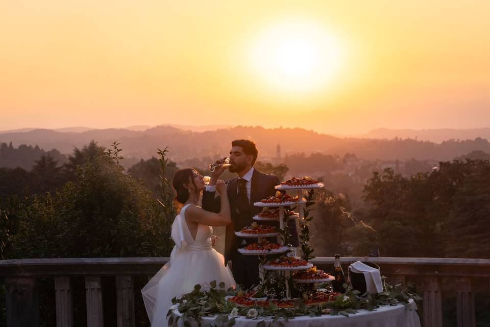 Torta al tramonto