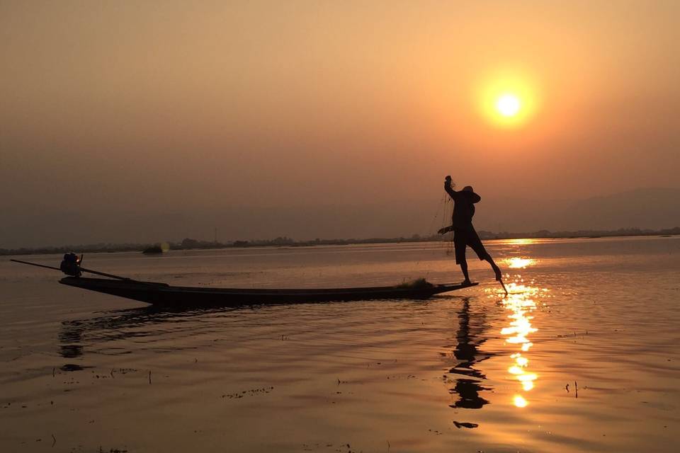 Tramonti sul Lago Inle