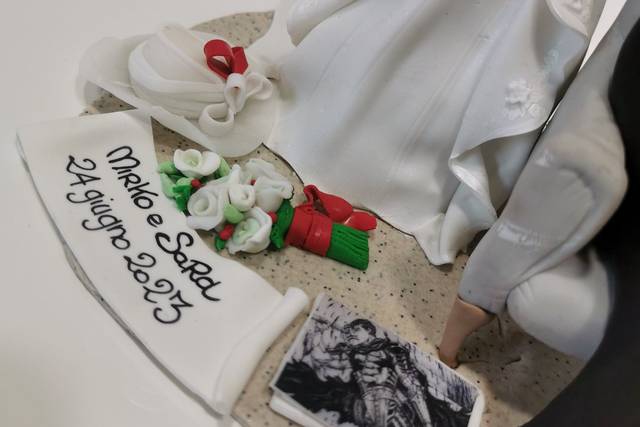 Cake topper dettagli abiti