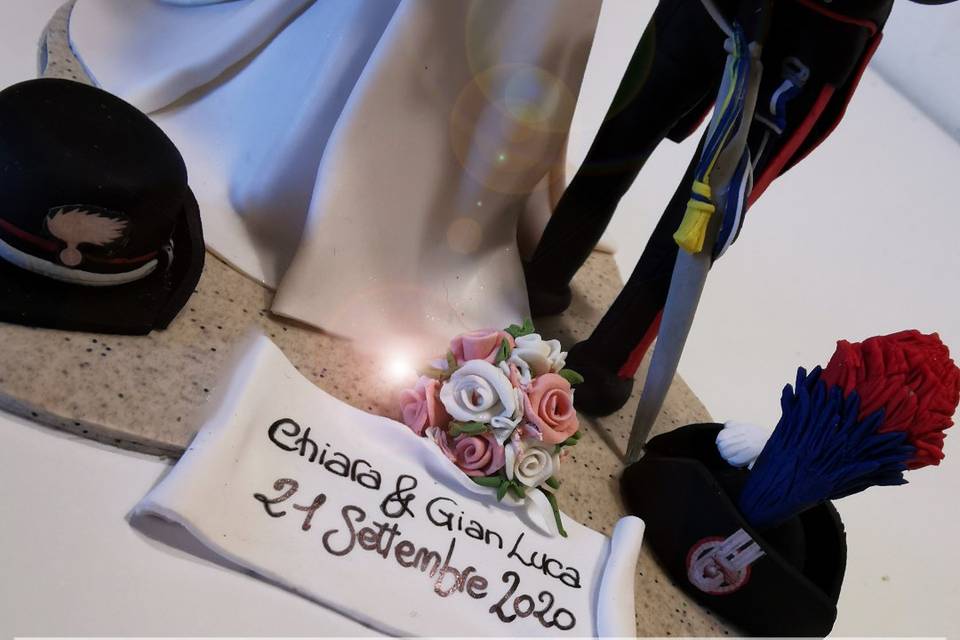 Cake topper in divisa