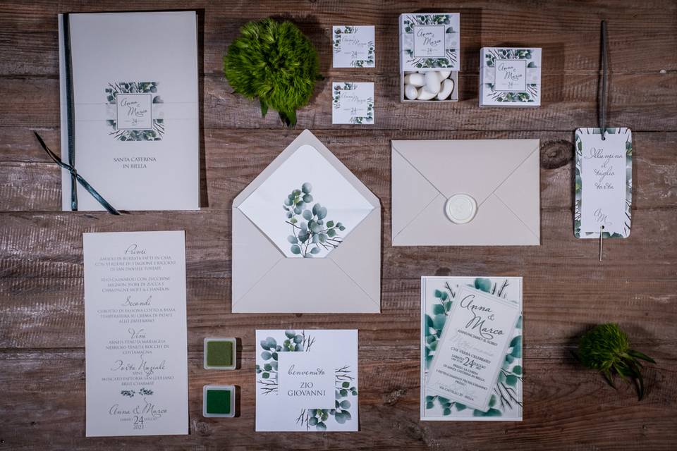 Matrimonio tema natura green