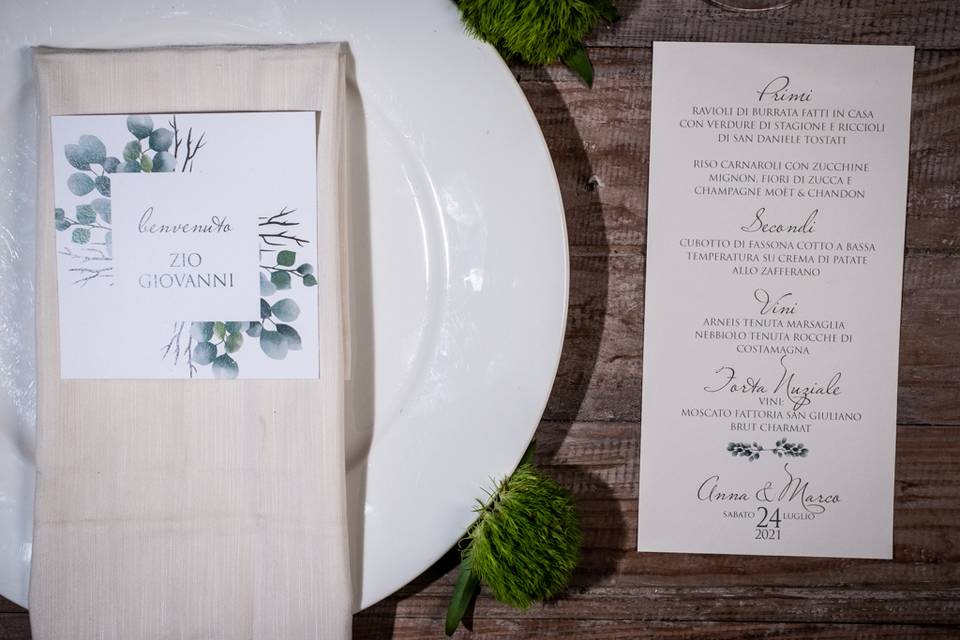 Menu greenery botanic