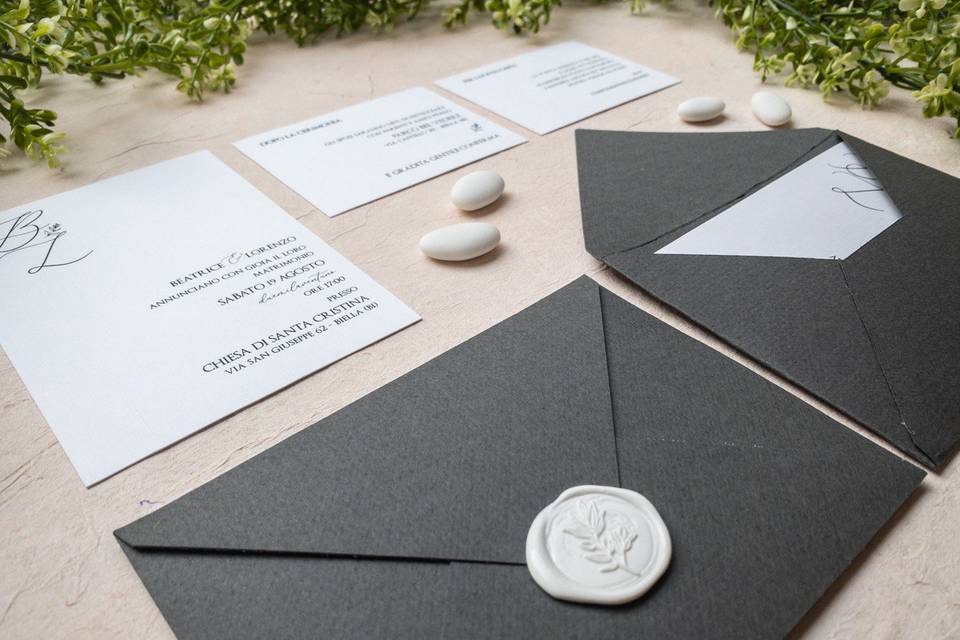 Matrimonio elegante grigio