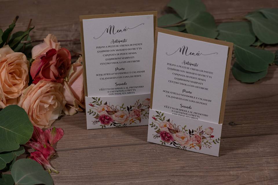 Menu  country wedding