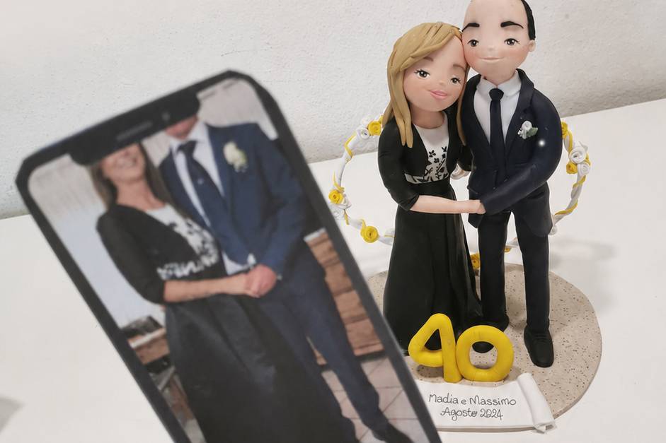 Cake topper anniversario