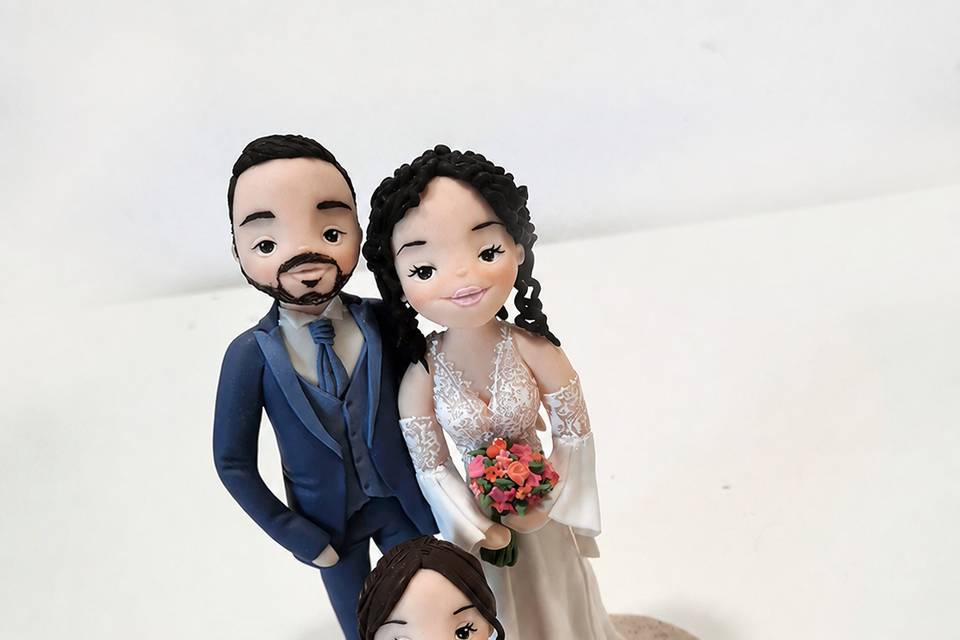 Cake topper con figli