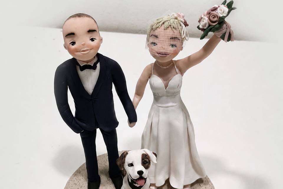 Topper matrimonio con cane