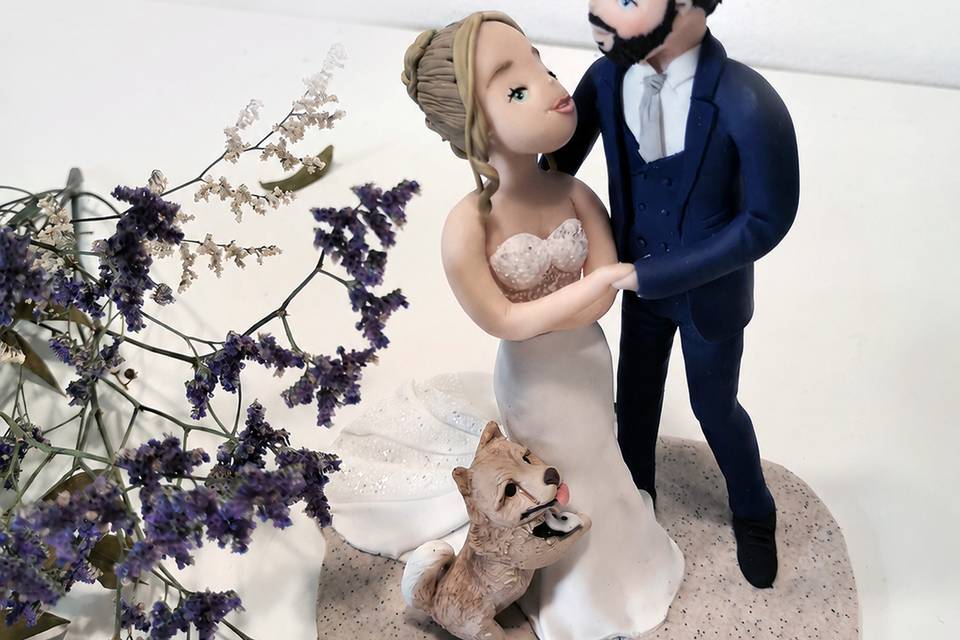 Cake topper con cane