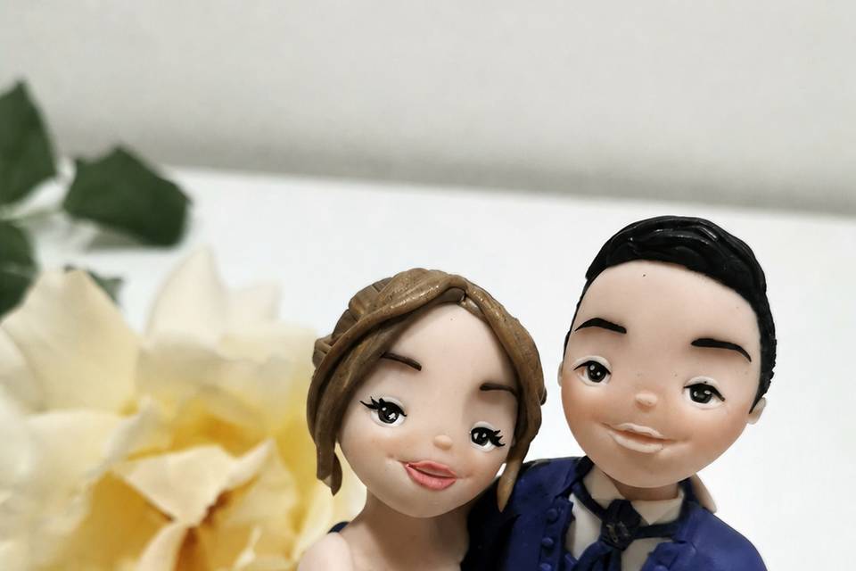 Cake topper posa romantica