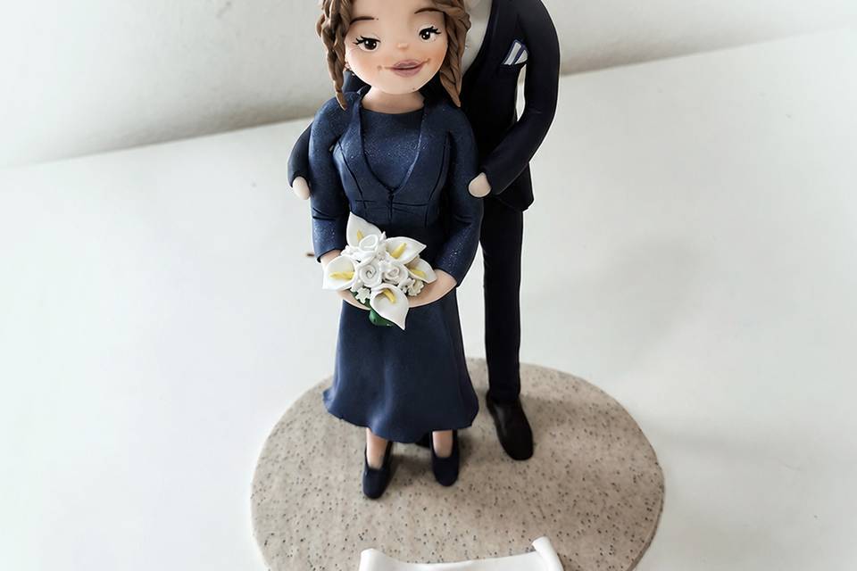 Cake topper matrimonio