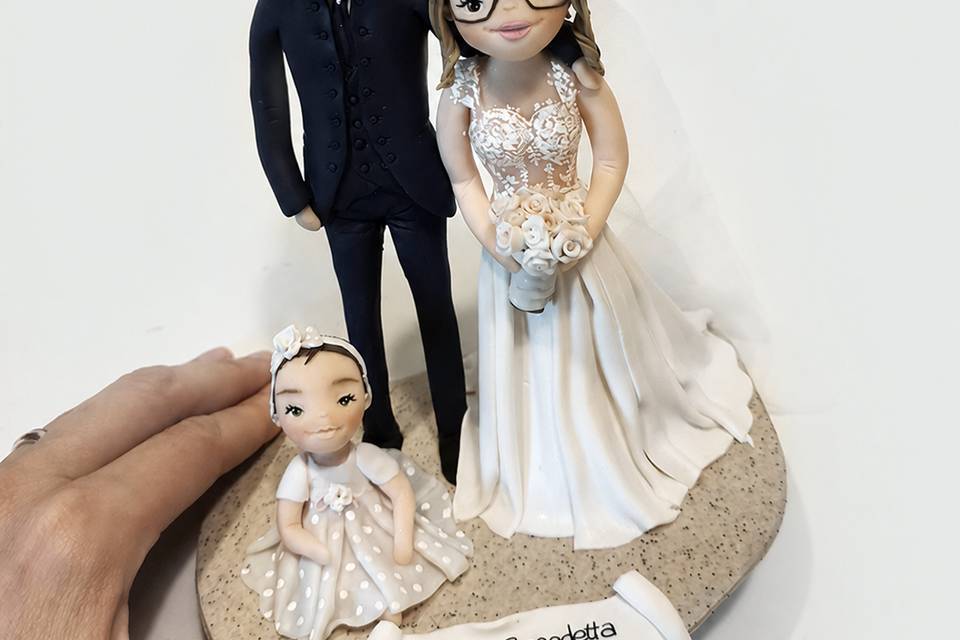 Cake topper con figli