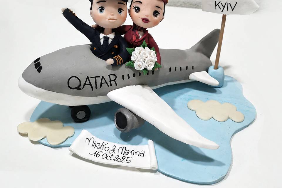Cake topper tema viaggi
