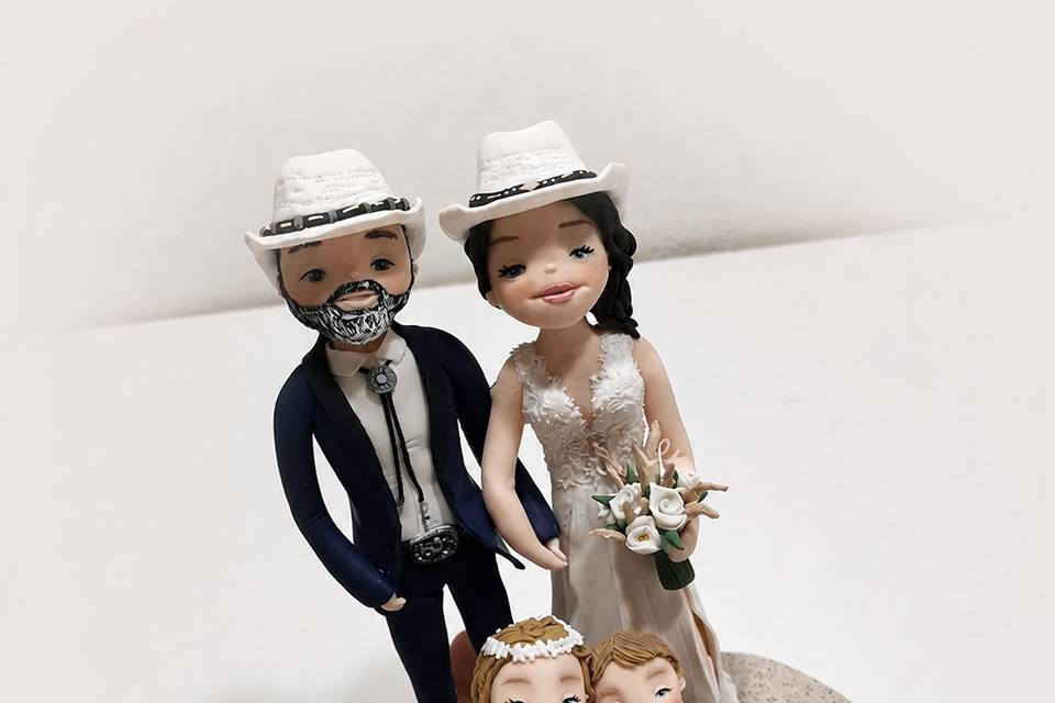 Cake topper tema country