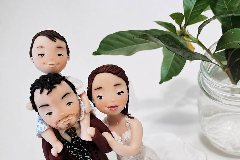 Cake topper con bambina